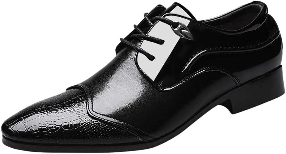 Men Dress Shoes Slip On Comfort Suit Comfortable Lace Wedding Shoes Shoes Male Shoe Men Casual Business Leather Men's Leather Shoes Comfortable Black Business Casual Shoes for Men