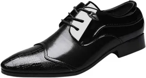 Men Dress Shoes Slip On Comfort Suit Comfortable Lace Wedding Shoes Shoes Male Shoe Men Casual Business Leather Men's Leather Shoes Comfortable Black Business Casual Shoes for Men
