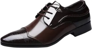 Men Dress Shoes Slip On Comfort Suit Comfortable Lace Wedding Shoes Shoes Male Shoe Men Casual Business Leather Men's Leather Shoes Comfortable Black Business Casual Shoes for Men