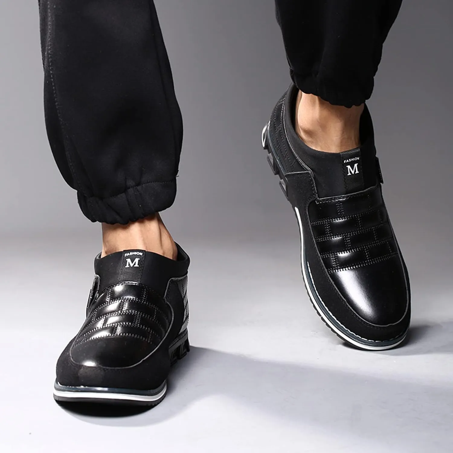 Men Dress Shoes Wide Brown Fashion Style Men's Breathable Comfortable Business Slip On Work Leisure Hit Color Leather Shoes Men's Business Casual Shoes Brown