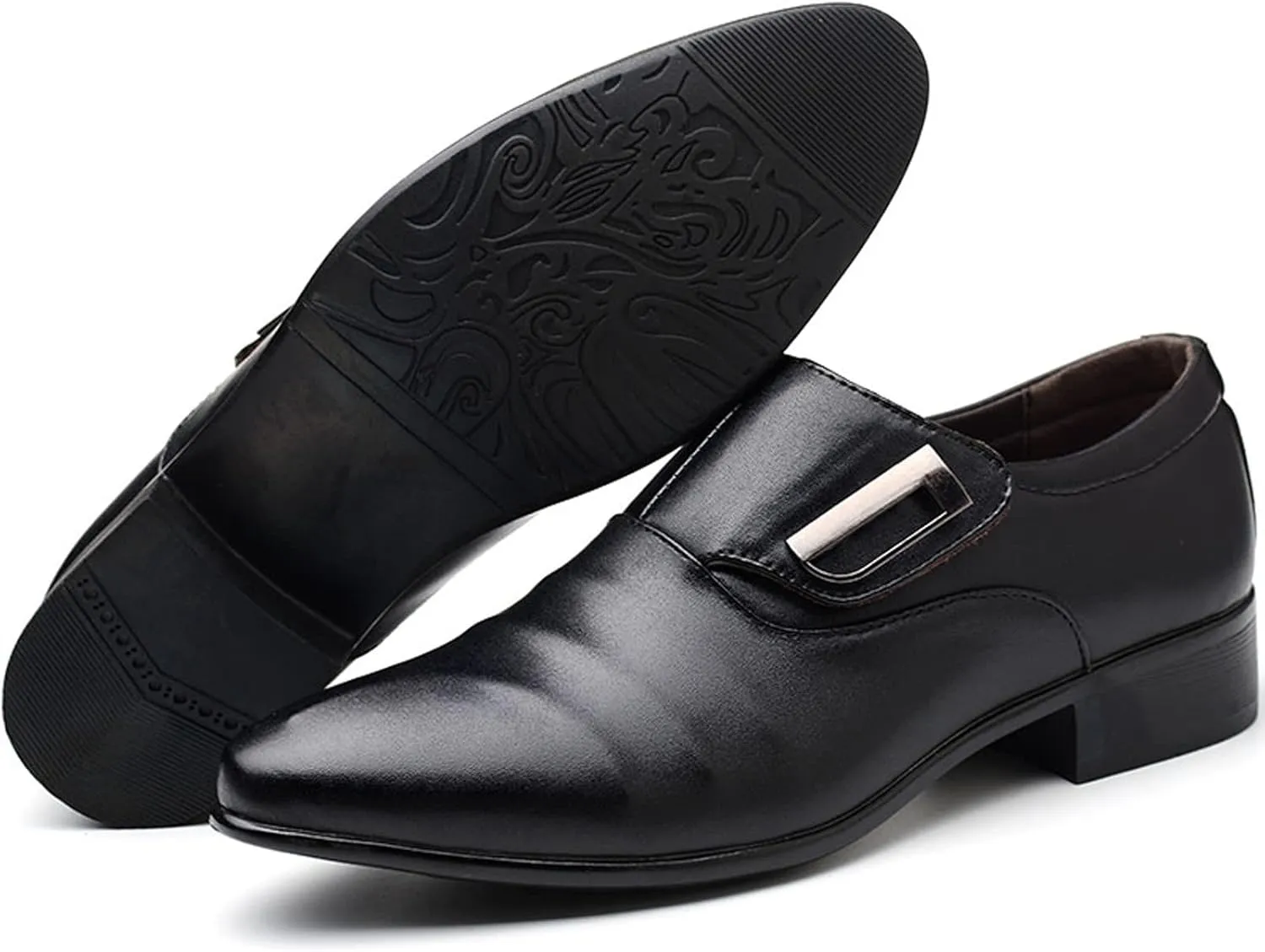 Men Dress Shoes Wide Width Black Fashion Style Men's Breathable Comfortable Business Slip On Leisure Solid Color Leather Shoes Men's Business Casual Shoes Tan