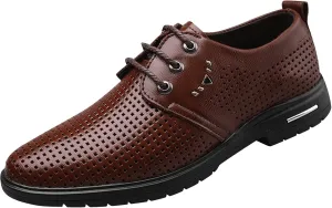 Men Summer Dress Shoes Sexy Breathable Hollow Out Shoe Lightweight Lace up Sports Sneakers Hiking Footwear