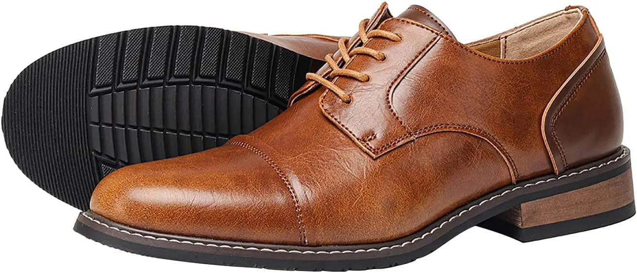 Mens Dress Shoes Formal Leather Men's Oxfords Business Fashion Casual Tuxedo Comfortable Walking Shoes for Men