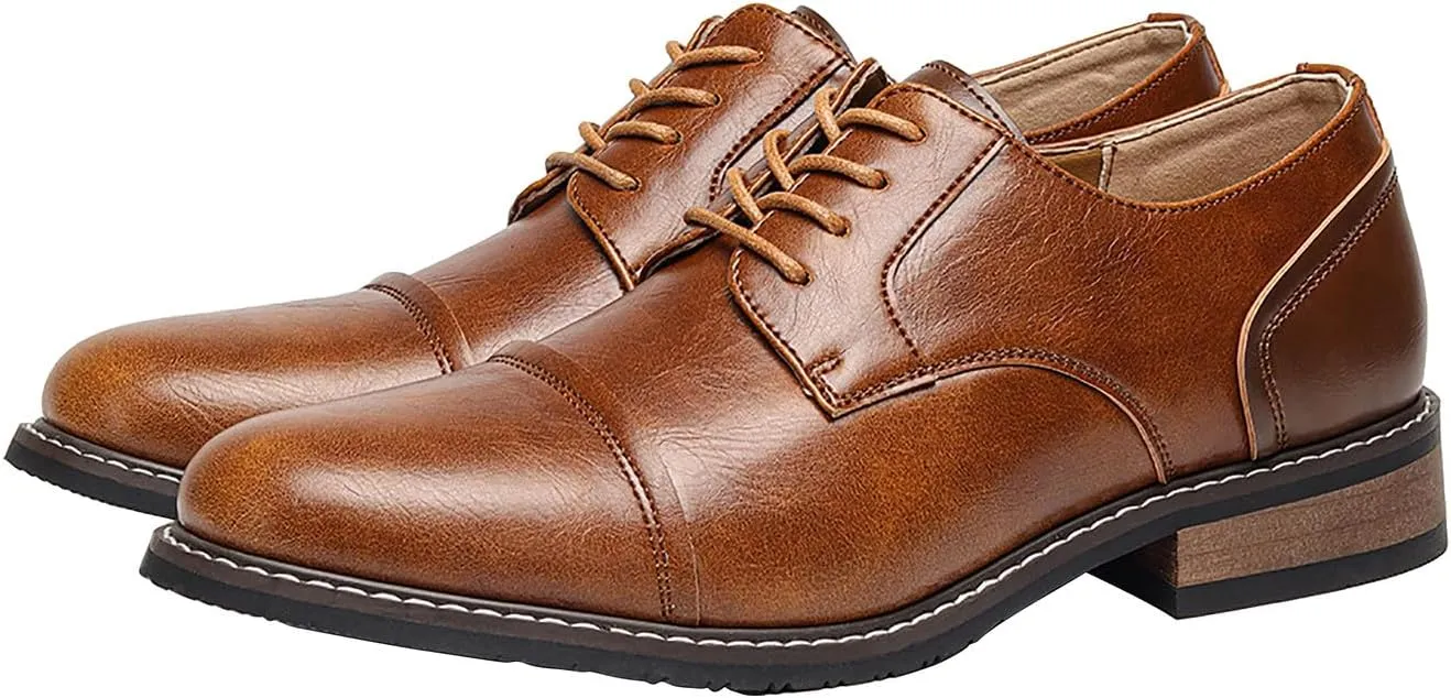 Mens Dress Shoes Formal Leather Men's Oxfords Business Fashion Casual Tuxedo Comfortable Walking Shoes for Men
