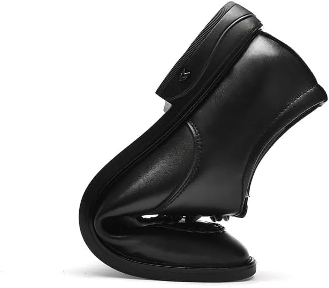 Mens Dress Shoes Lace Up Genuine Leather Business Formal Oxfords Shoes Non Slip Sole Comfortable Wedding Tuxedo Shoes(Black,6.5)