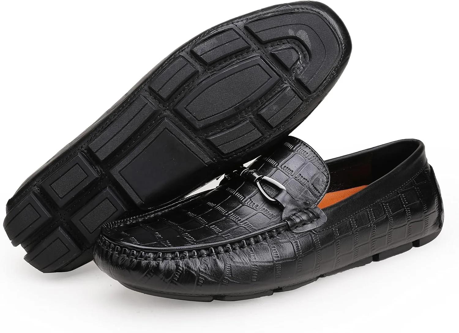 Men's Driving Moccasins Classic Drive Slip On Loafers Leather Casual Shoes for Mens Penny Loafers Driving Dress Shoes