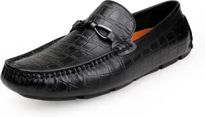 Men's Driving Moccasins Classic Drive Slip On Loafers Leather Casual Shoes for Mens Penny Loafers Driving Dress Shoes