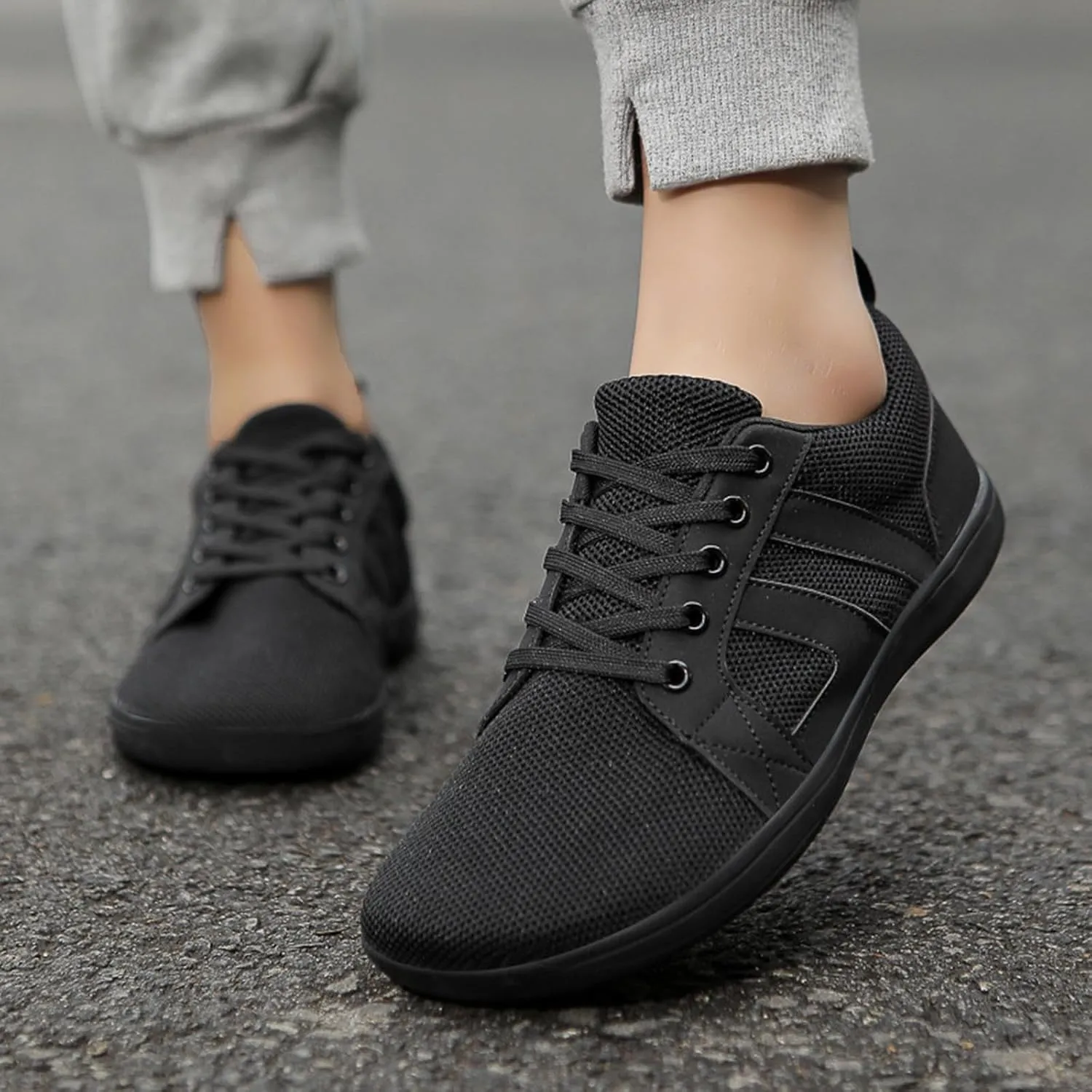 Men's Fashion Versatile Walking Shoes Breathable Elastic Fly Woven Mesh Sneaker Business Casual Versatile Shoes