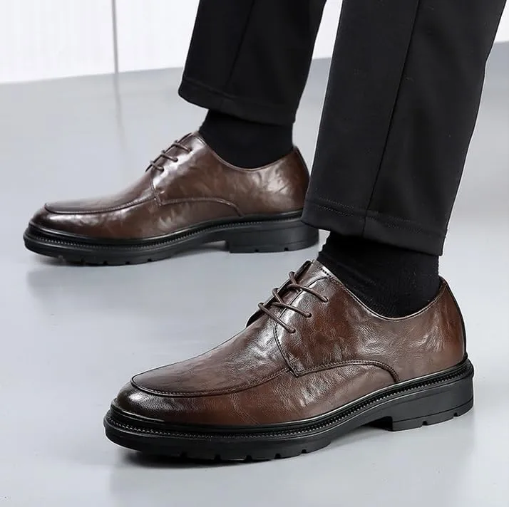Men's Genuine Leather Oxford Formal Business Classic Lace-Up Wedding Dress Shoes for Men Wingtip Mens Brogue