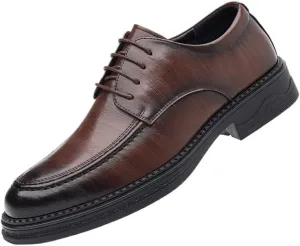 Men's Lace-Up Dress Shoes Men Classic Pointed Toe Tuxedo Oxford Shoes Mens Wedding Business Office Derby Shoes(Brown,10)