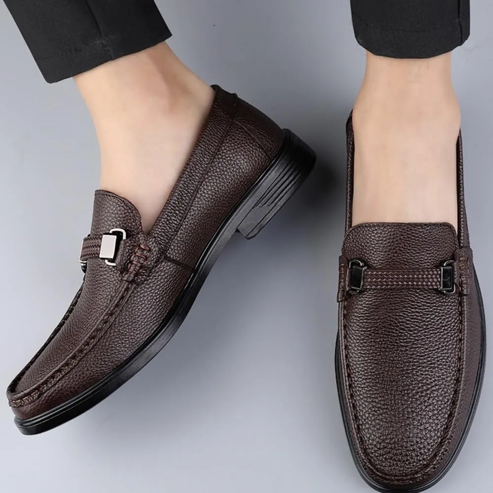 Mens Loafers Footwear Modern Non Slip Casual Business Work Formal Office Working Leather Derby Shoes