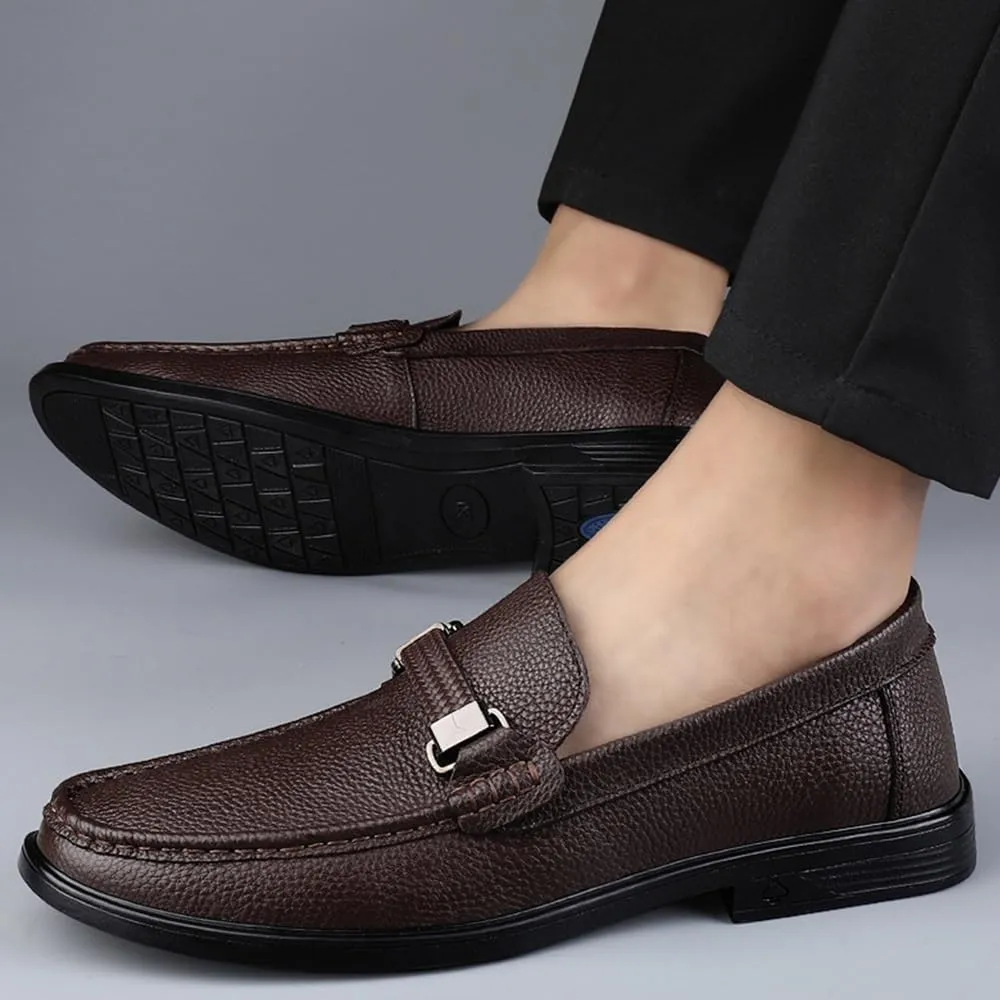 Mens Loafers Footwear Modern Non Slip Casual Business Work Formal Office Working Leather Derby Shoes