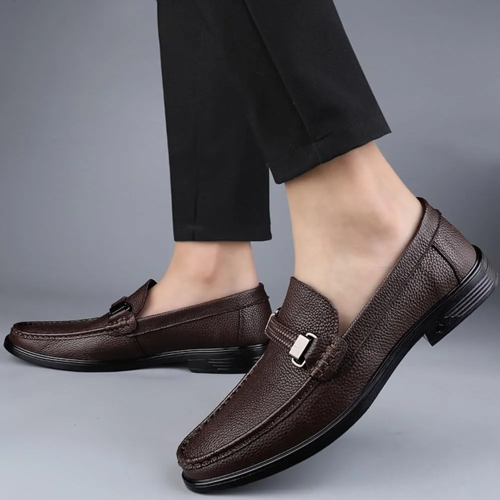 Mens Loafers Footwear Modern Non Slip Casual Business Work Formal Office Working Leather Derby Shoes