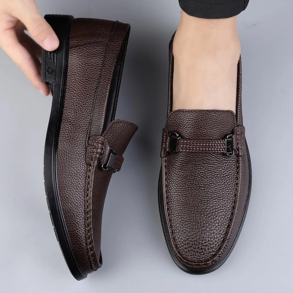 Mens Loafers Footwear Modern Non Slip Casual Business Work Formal Office Working Leather Derby Shoes