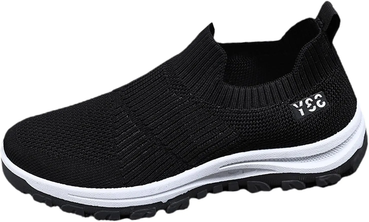 Men's Orthopedic Comfortable Slip-On Shoes Breathable Elastic Fly Woven Mesh Sneaker Lightweight Barefoot Shoes