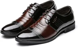 Men's Oxfords Classic Dress Shoes Wedding Business Shoes Modern Formal Derbys Lace-ups Wingtip Patent Leather Shoes
