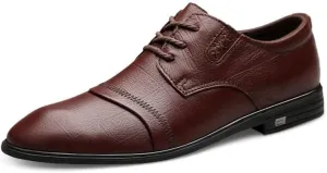 Men's Pointed Toe Oxford Shoes Fashion Comfort Luxury Patent Leather Dress Shoes Wedding Business Work Office Derby Shoes for Men