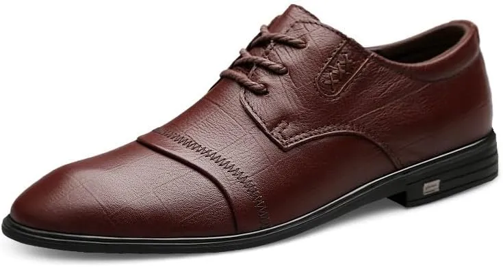 Men's Pointed Toe Oxford Shoes Fashion Comfort Luxury Patent Leather Dress Shoes Wedding Business Work Office Derby Shoes for Men