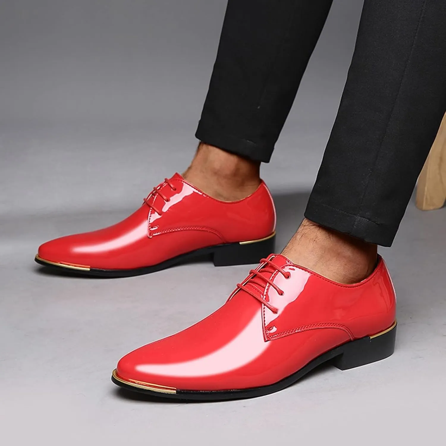 Mens Shoes Business Casual Comfortable Classical Pointed Leather Mens Business Casual Shoes and Style Men's leather shoes Men Leather Cap Toe Oxford Business Formal Dress