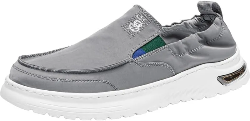 Men's Slip-On Canvas Loafers for Relaxed Style - Lightweight Construction, Versatile for Weekend Outings or Errands