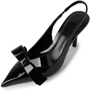 MOJARI Sexy Fashion High Heels Pointed Toe Pumps Slingback Shallow Mouth Heels Party Evening Weddingshoe