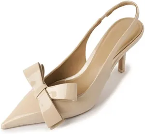 MOJARI Sexy Fashion High Heels Pointed Toe Pumps Slingback Shallow Mouth Heels Party Evening Weddingshoe