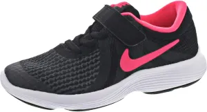 Nike Unisex-Child Revolution 4 (PSV) Running Shoe, Black/Racer Pink-White, 13C Regular US Little Kid