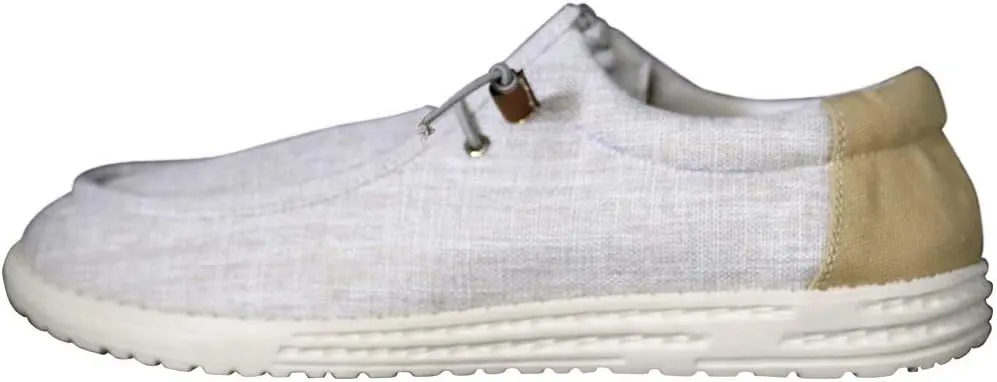 NORTY Men's Grey Low Ankle Chukka Loafers - Casual Shoes for Men - Elastic Lace-Up Loafers