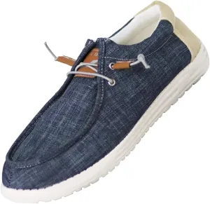 NORTY Men's Grey Low Ankle Chukka Loafers - Casual Shoes for Men - Elastic Lace-Up Loafers
