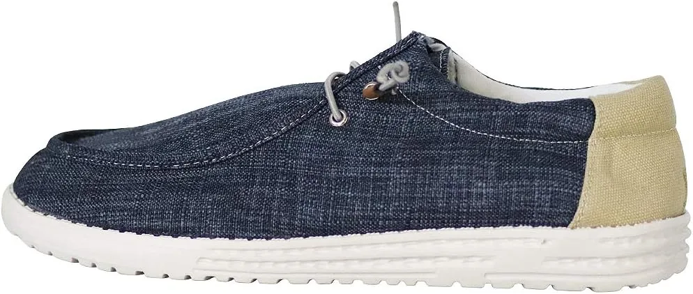 NORTY Men's Grey Low Ankle Chukka Loafers - Casual Shoes for Men - Elastic Lace-Up Loafers