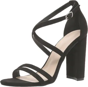 Open Toe Ankle Strap Low Block Chunky Heels Sandal Sized Embroidered Wrapped Sandals