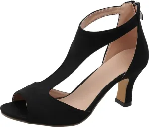Orthopedic Sandals for Women 2025 High Heels Dressy Summer Open Toe Back Zipper Closure Casual Suede Leather Fish Mouth Sandal Dress Orthotic Beach Boho Outdoor Shoes for Wedding Party Daily Wear