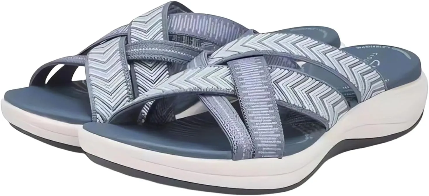 Orthopedic Sandals for Women Comfortable Arch Support Slide Slippers Wide Width Walking Shoes Beach Outdoor Sandalias