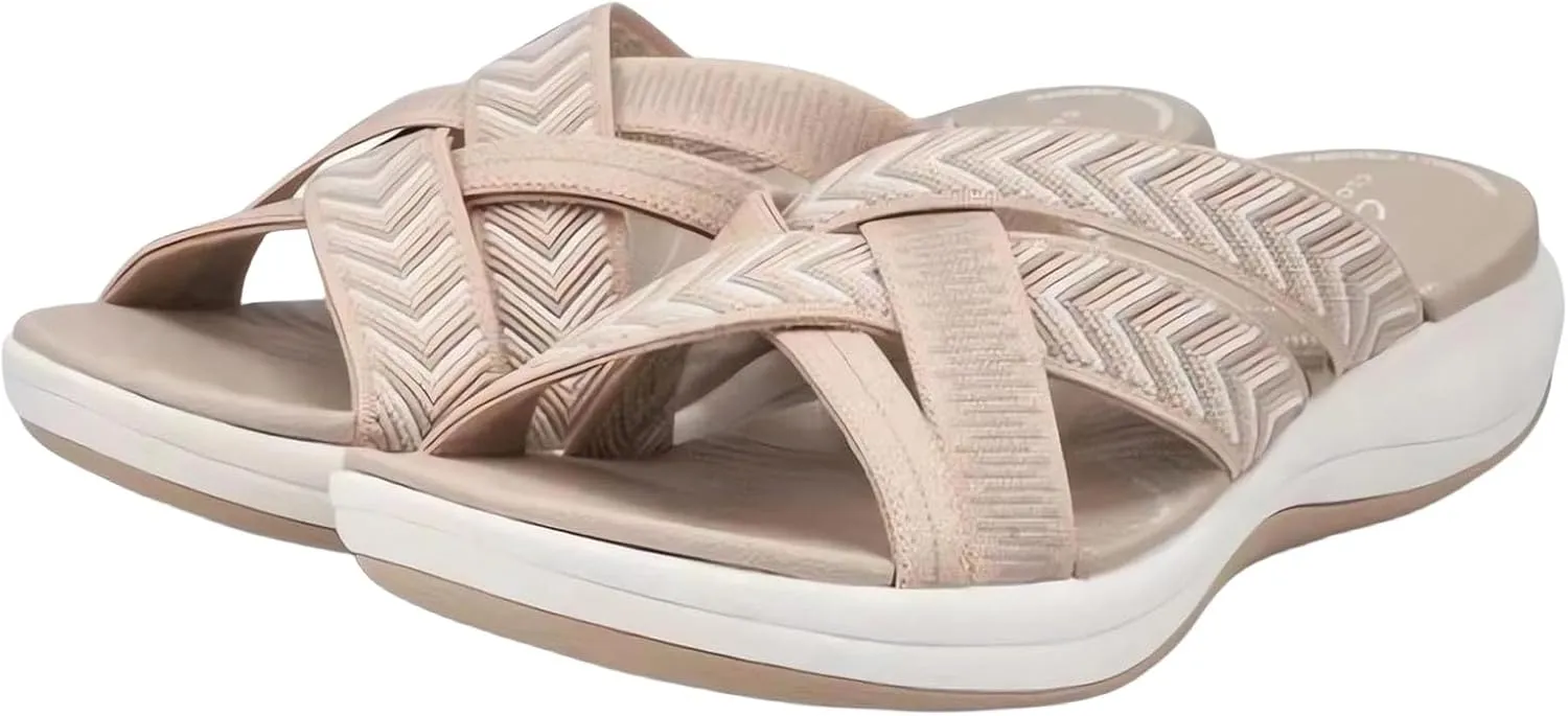 Orthopedic Sandals for Women Comfortable Arch Support Slide Slippers Wide Width Walking Shoes Beach Outdoor Sandalias