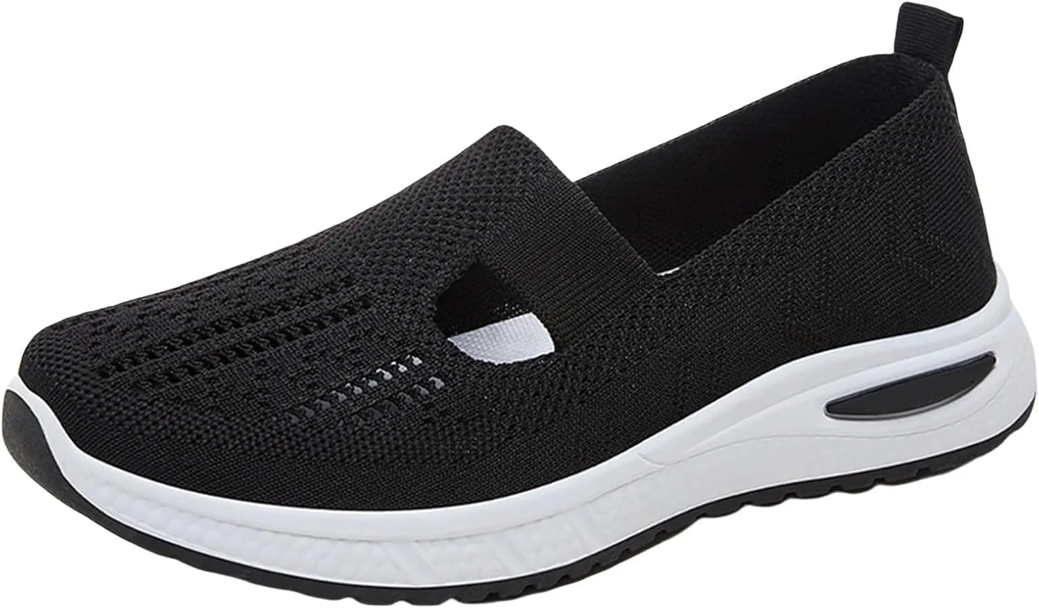 Orthopedic Shoes for Women Woven Orthopedic Slip On Shoes Women Mesh Breathable Casual Shoes Trendy Waterproof Sneakers Steel Toe Tennis Shoe Trainers Shoe
