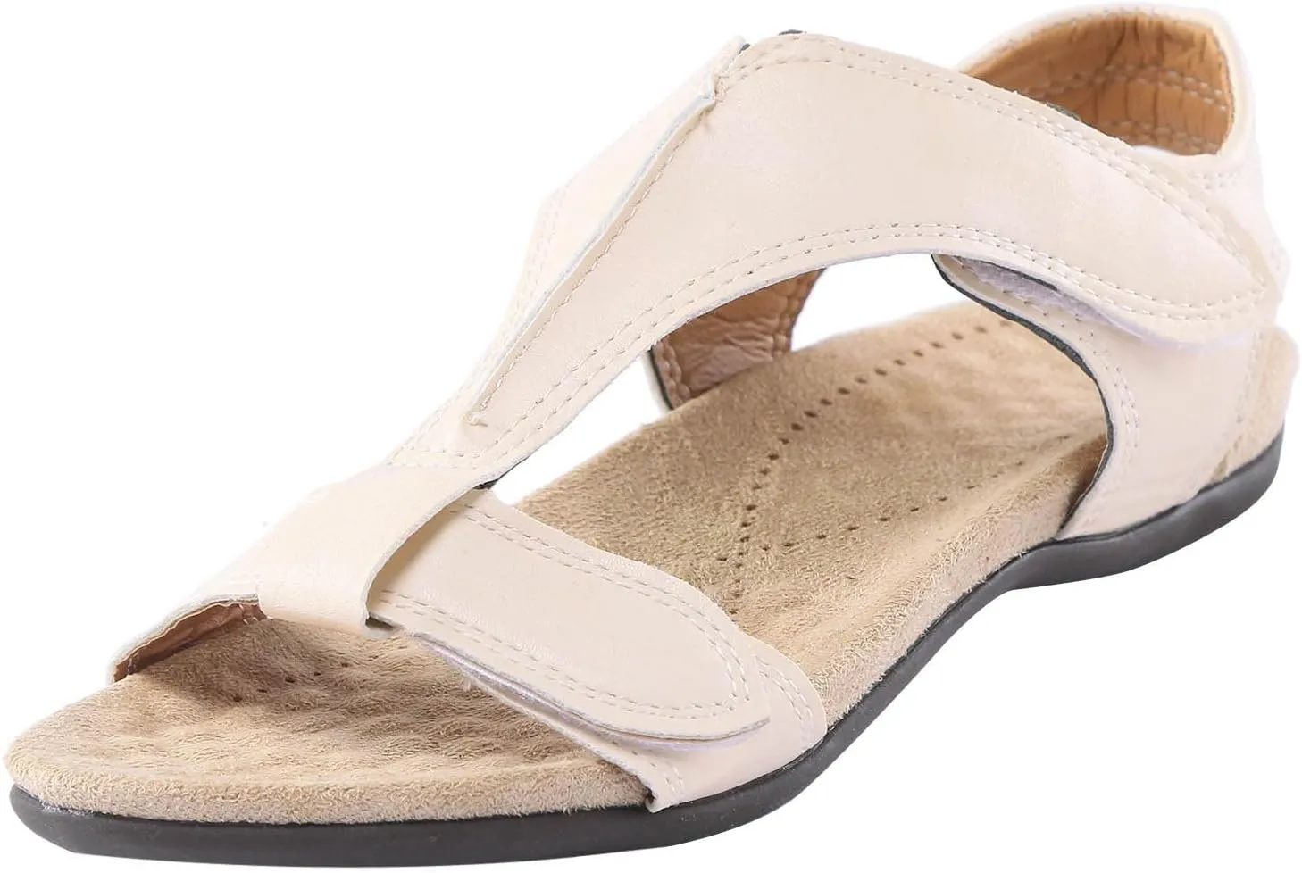 Orthotic Sandals for Women Wedge Sandals Leather Women's Sandal Comfort, Arch Support, Adjustable Strap Fit Walking Comfort