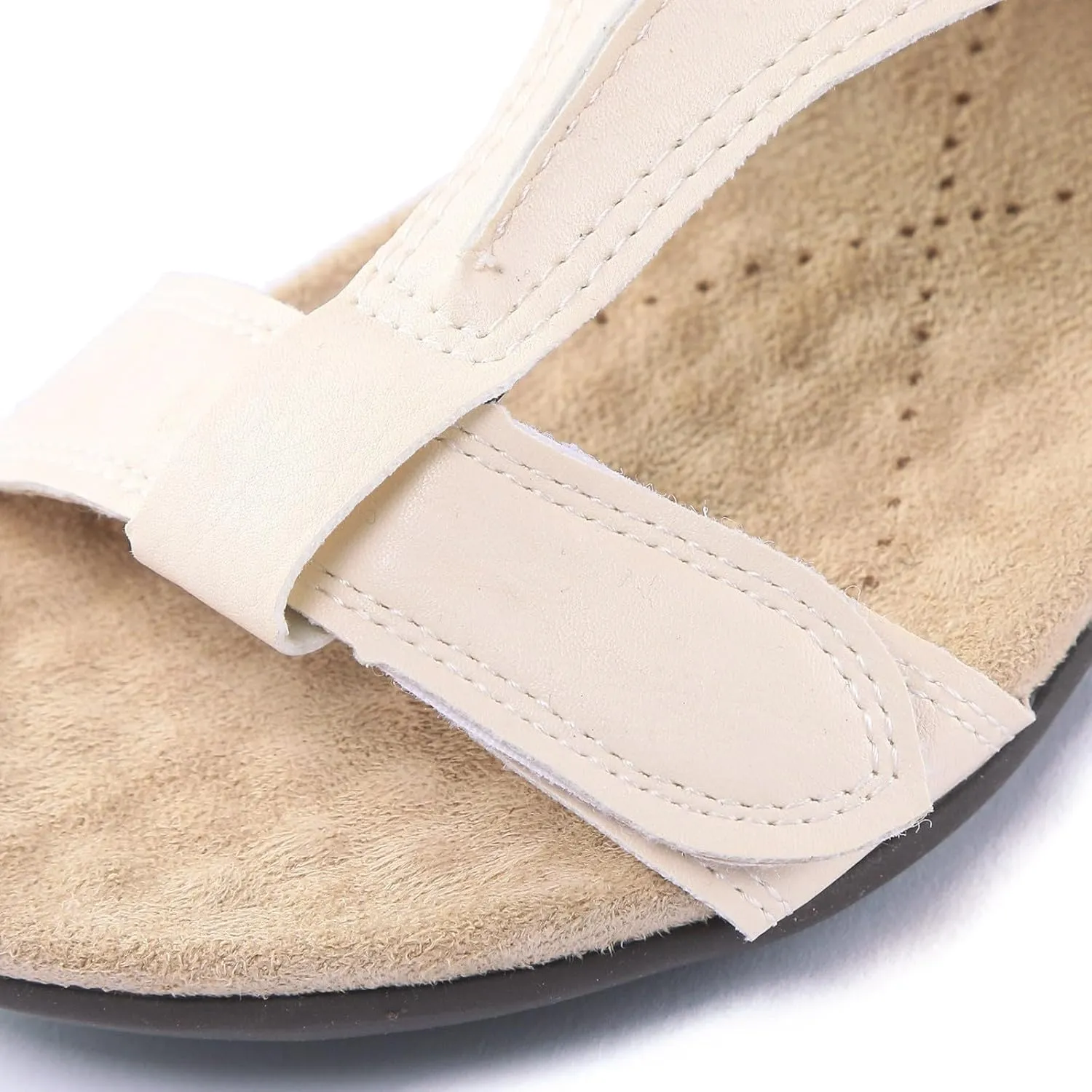 Orthotic Sandals for Women Wedge Sandals Leather Women's Sandal Comfort, Arch Support, Adjustable Strap Fit Walking Comfort