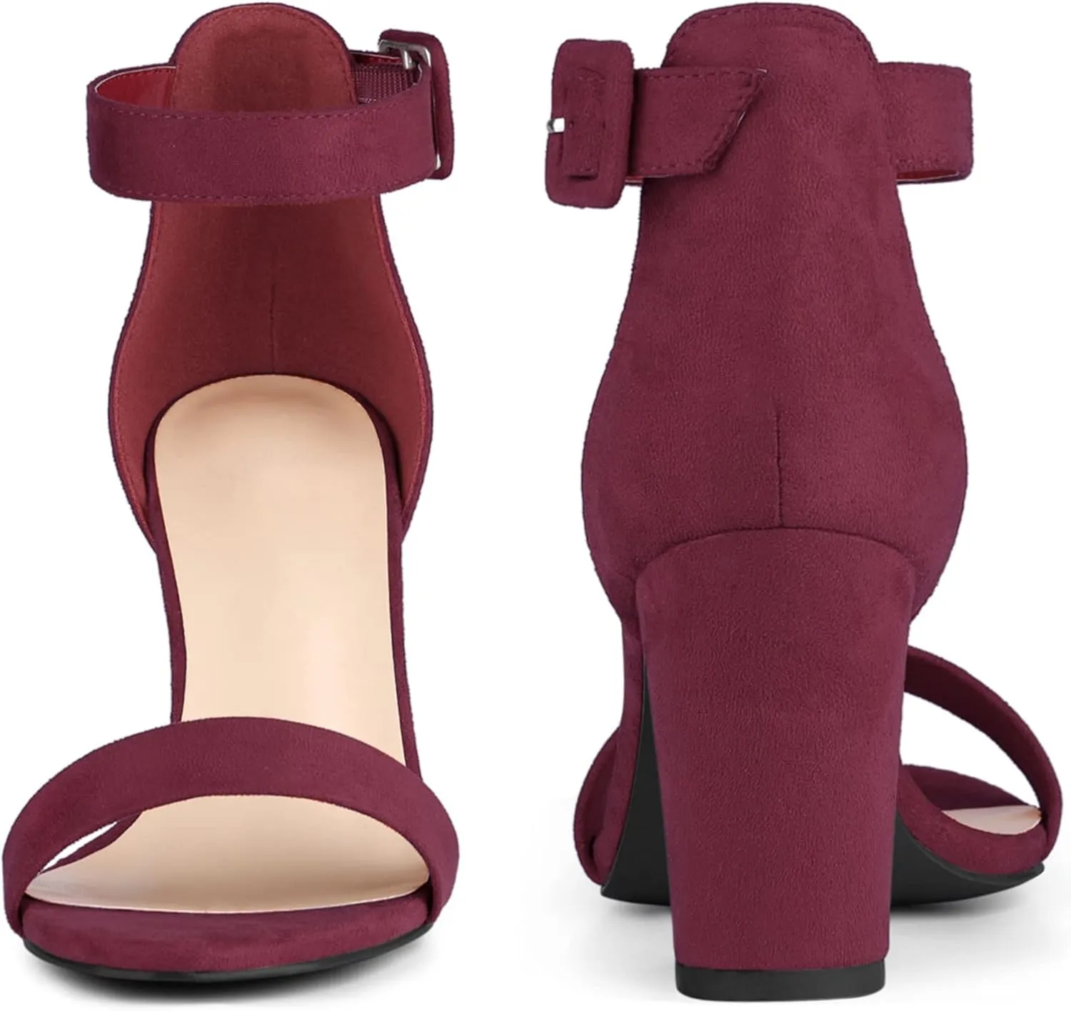 Perphy Ankle Strap Open Toe Chunky High Heels Sandals for Women