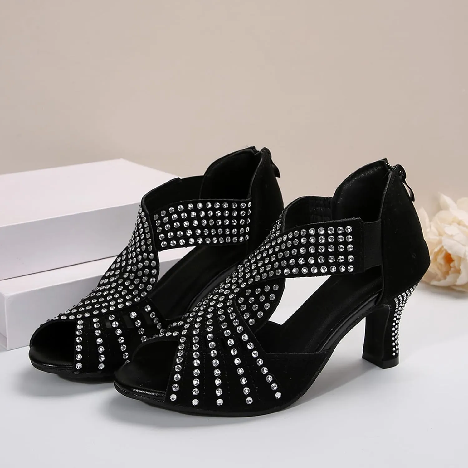 Platform Strappy Heel Sandal Open Toe Sandals Chunky High Heel Large Size Sandals
