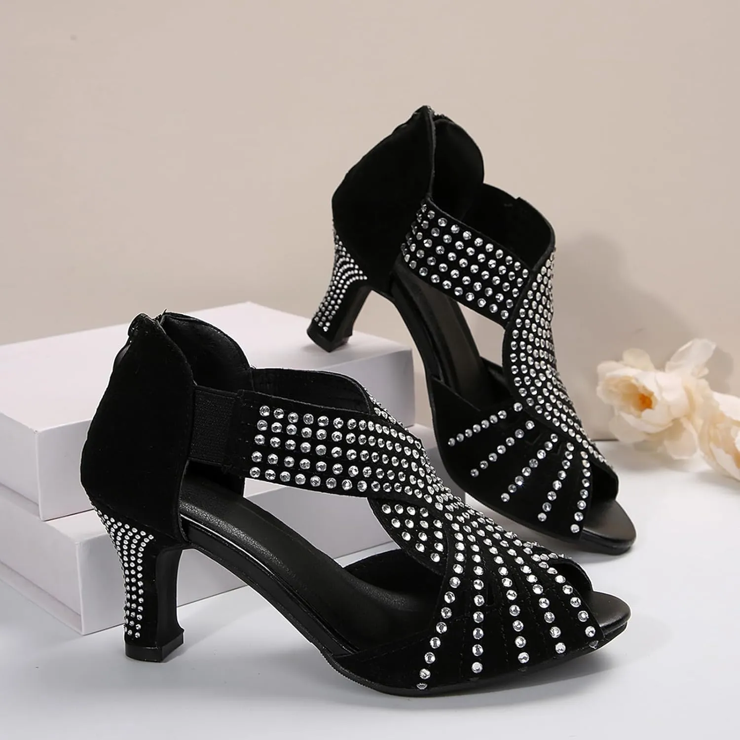 Platform Strappy Heel Sandal Open Toe Sandals Chunky High Heel Large Size Sandals