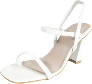 Sandals for Women Chunky High Heels Sandal Sexy Strappy Square Open Toe High Heels Sandals Ankle Strap Sandals