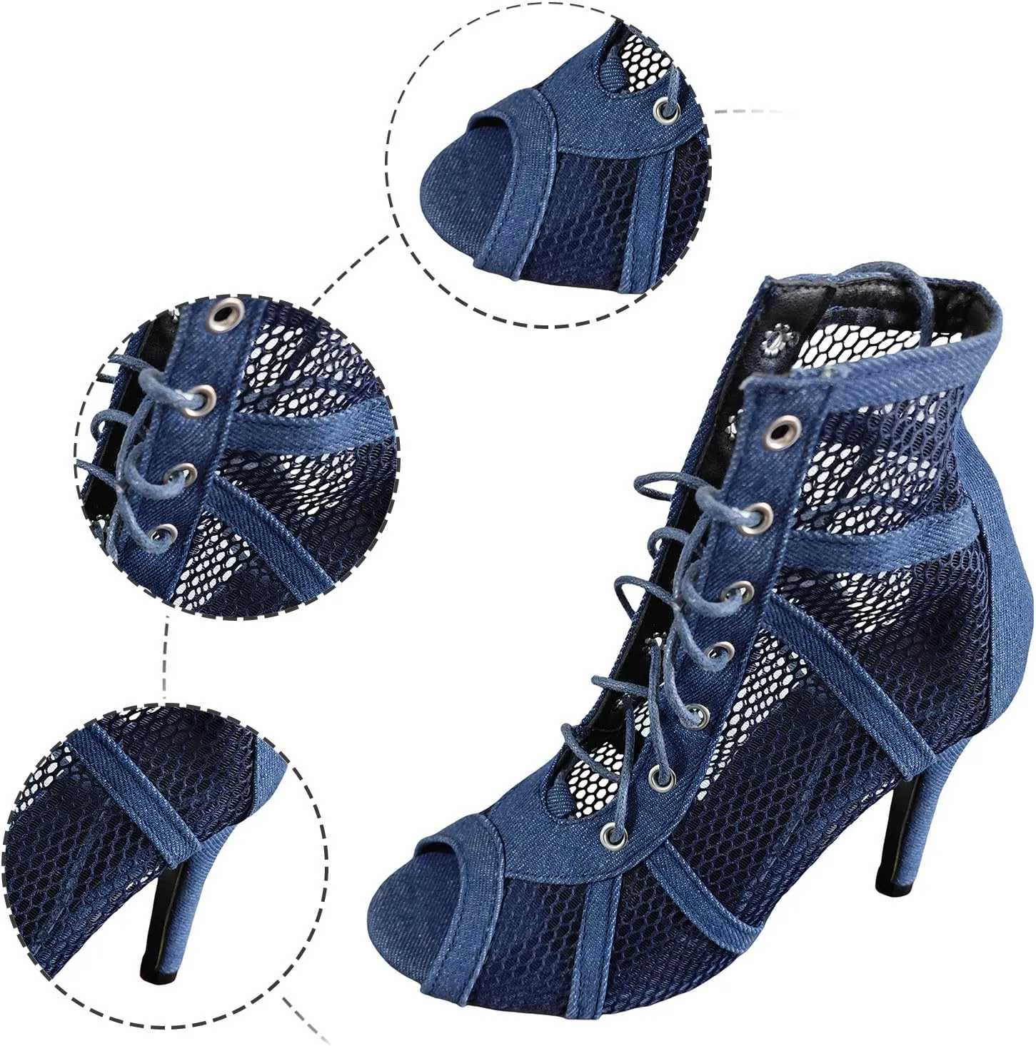 Sandals Strappy Heels Ankle Strap Lace Up Heels Up Thin High Heel Sandals