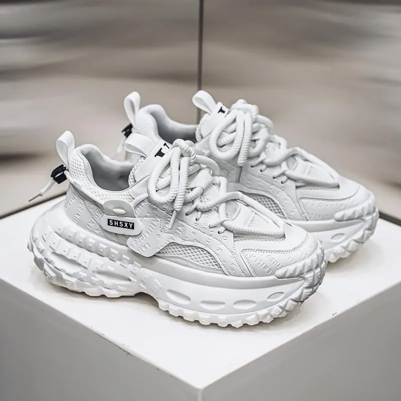 Spring Leisure Fashion Casual Shoes Thick Sole Tire Pattern, Street Trend