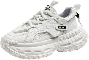 Spring Leisure Fashion Casual Shoes Thick Sole Tire Pattern, Street Trend