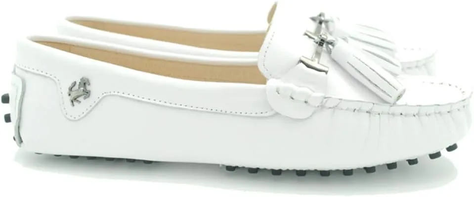 TDA Womens Casual Comfort Slip-on Metal Button Tassel Leather Driving Walking Leisure Weekend Loafers Boat Shoes