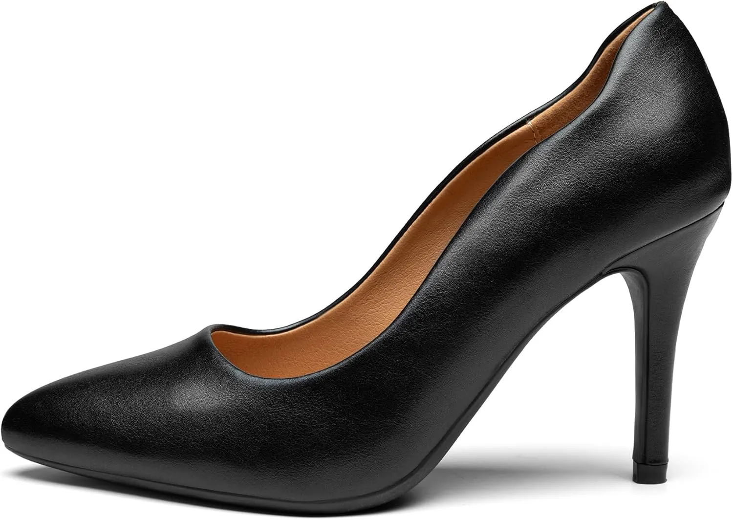 Trary Womens Slingback Pumps, Black Heels Gold Heels Nude Pink Red Heels, Pointed Toe High Heels for Women Sexy Stiletto Heels Buckle Ankle Strap Closed Toe Pumps Office Party Prom Dress Shoes