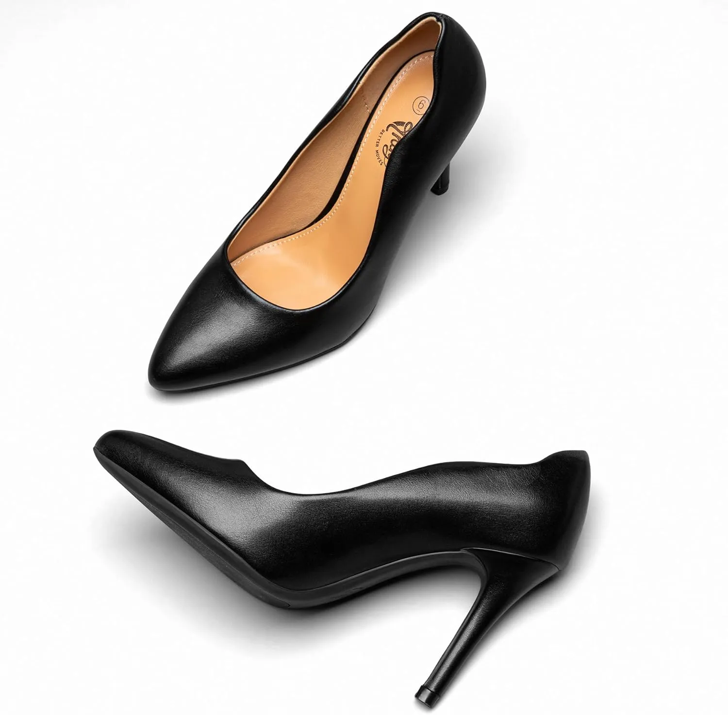 Trary Womens Slingback Pumps, Black Heels Gold Heels Nude Pink Red Heels, Pointed Toe High Heels for Women Sexy Stiletto Heels Buckle Ankle Strap Closed Toe Pumps Office Party Prom Dress Shoes
