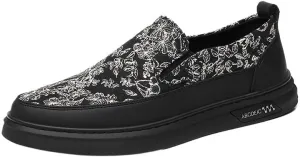 Trendy Men's Slip-On Canvas Sneakers Elastic Collar Easy Wear Casual Shoes for Outdoor Activities and Daily Use