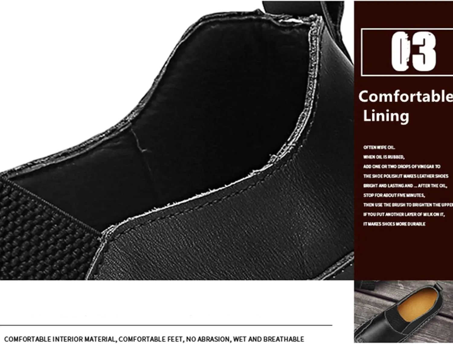 UIKGITP Mens Leather Driving Comfortable Shoes Hand Stitching Elastic Casual Shoes Loafer Boat Sneaker
