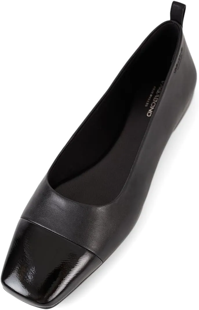 Vagabond Women's Delia Leather Toe Cap Flats Ballet
